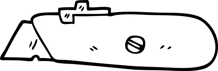 line drawing cartoon new work knife