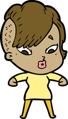 cartoon surprised girl