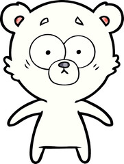 worried polar bear cartoon