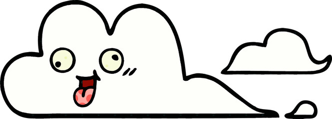 comic book style cartoon of a clouds