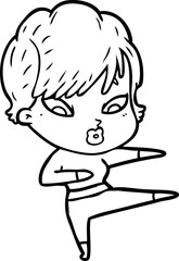 cartoon woman