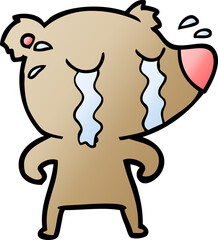 cartoon crying bear