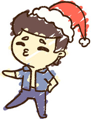 chrismas cool guy in hat