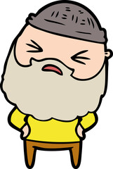 cartoon man with beard