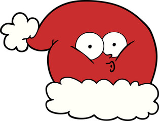 cartoon christmas santa hat