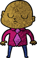 cartoon bald man