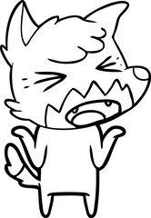 angry cartoon fox