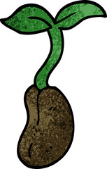 cartoon doodle of a seedling