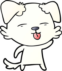 cartoon dog sticking out tongue