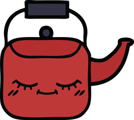 cute cartoon of a kettle