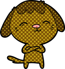 happy cartoon dog