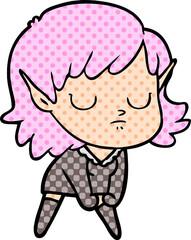cartoon elf girl