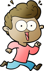 cartoon staring man