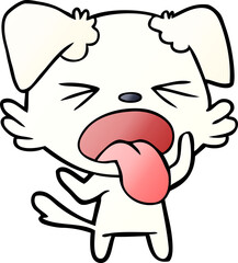 cartoon disgusted dog
