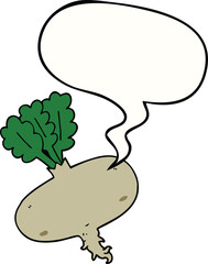 cartoon beetroot with speech bubble