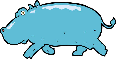 cartoon hippopotamus