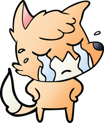 Fototapeta premium crying fox cartoon