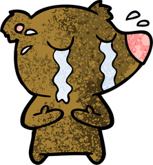 cartoon crying bear