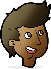cartoon happy boy face