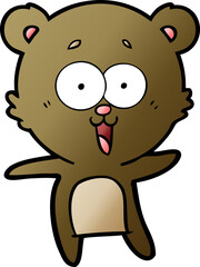 laughing teddy  bear cartoon