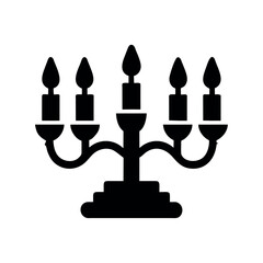 candle chandelier silhouette