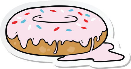 sticker of a cartoon donut