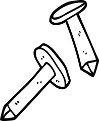 line drawing cartoon nails