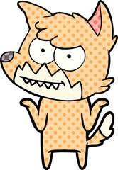 cartoon grinning fox