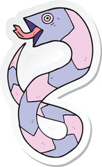 sticker of a cartoon snake