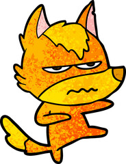 angry fox cartoon character