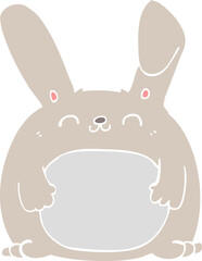 flat color style cartoon rabbit
