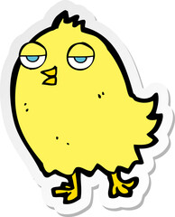 sticker of a funny cartoon bird