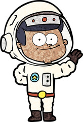 happy astronaut cartoon