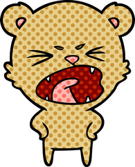angry cartoon bear