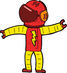 cartoon astronaut © lineartestpilot