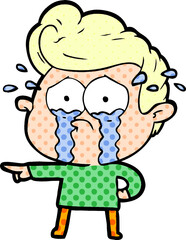 cartoon crying man