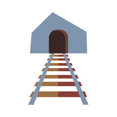 Train tunnel icon clipart isolated vector illustration