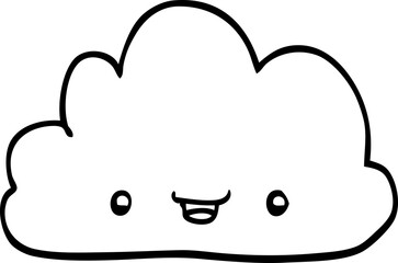 happy cartoon cloud
