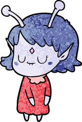 cartoon alien girl