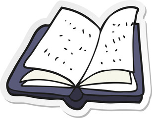 sticker of a cartoon book