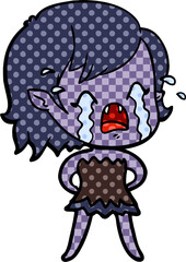 cartoon crying vampire girl
