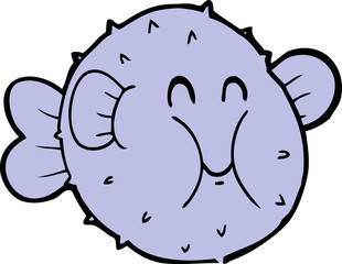 cartoon puffer fish