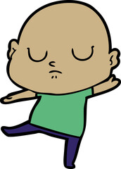 cartoon bald man