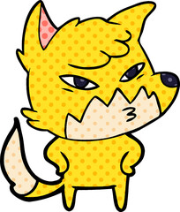 clever cartoon fox
