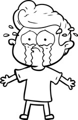 cartoon crying man