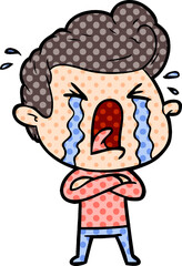 cartoon crying man