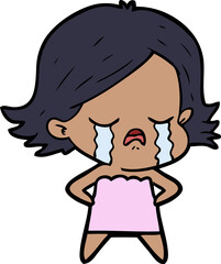 cartoon girl crying