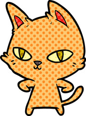 cartoon cat staring