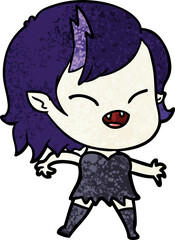 cartoon laughing vampire girl