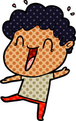 cartoon happy man
